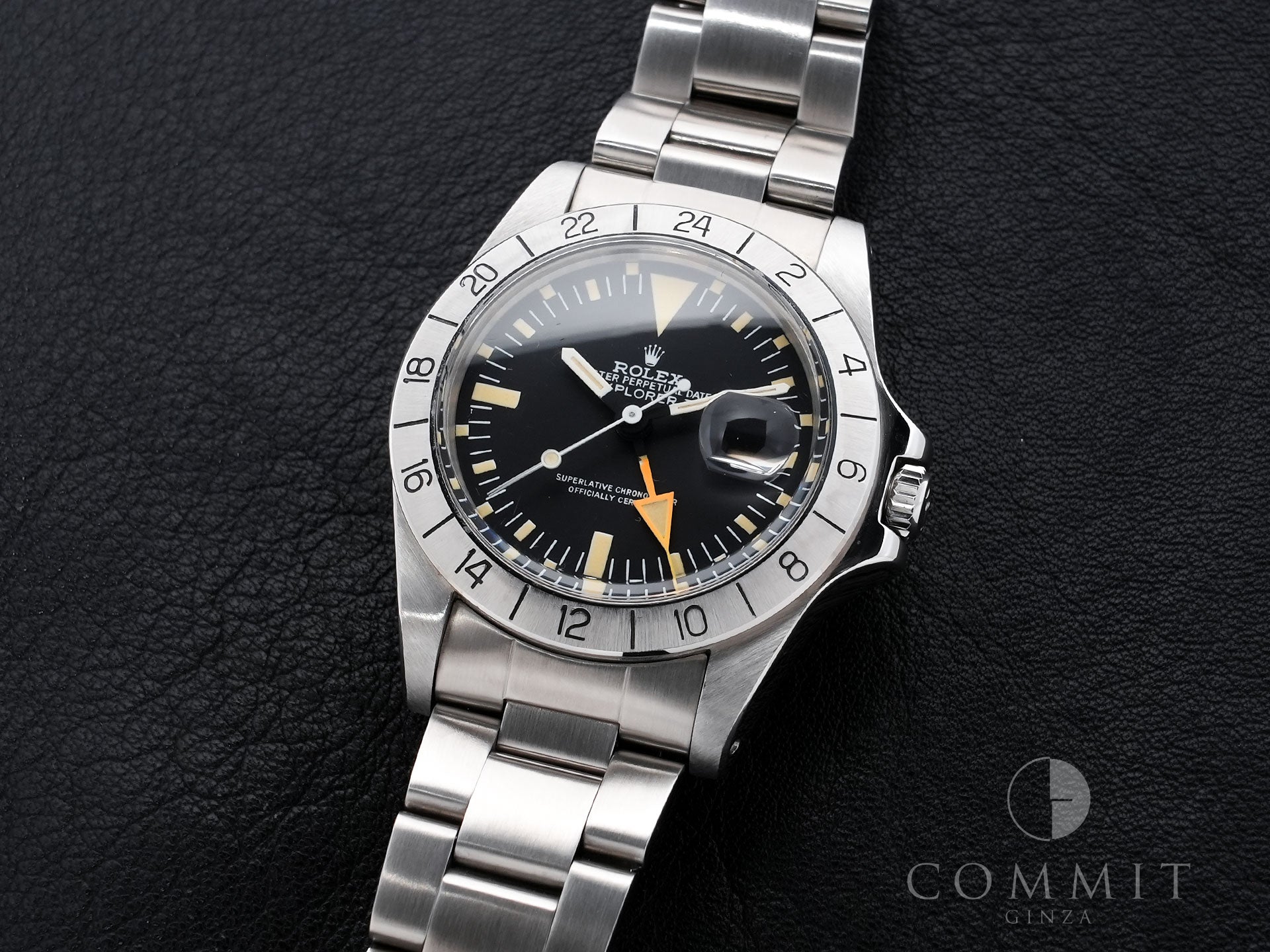 ロレックス エクスプローラーII Ref.1655 ステンレススチール ブラック文字盤 オイスターブレスレット 中古 apa58pym