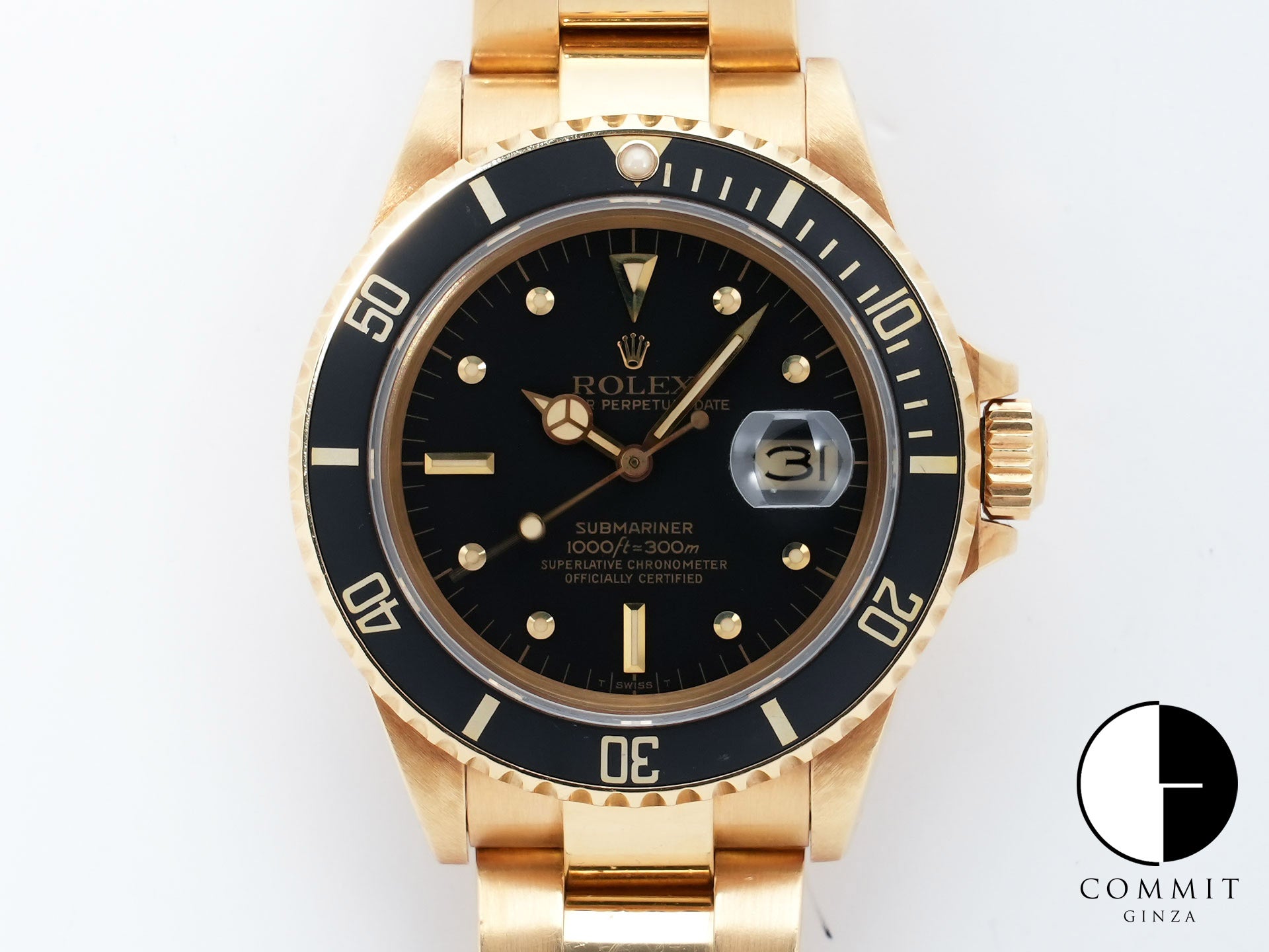 ロレックス サブマリーナー デイト Ref.16808 イエローゴールド ブラック文字盤 中古 4gndzr7f