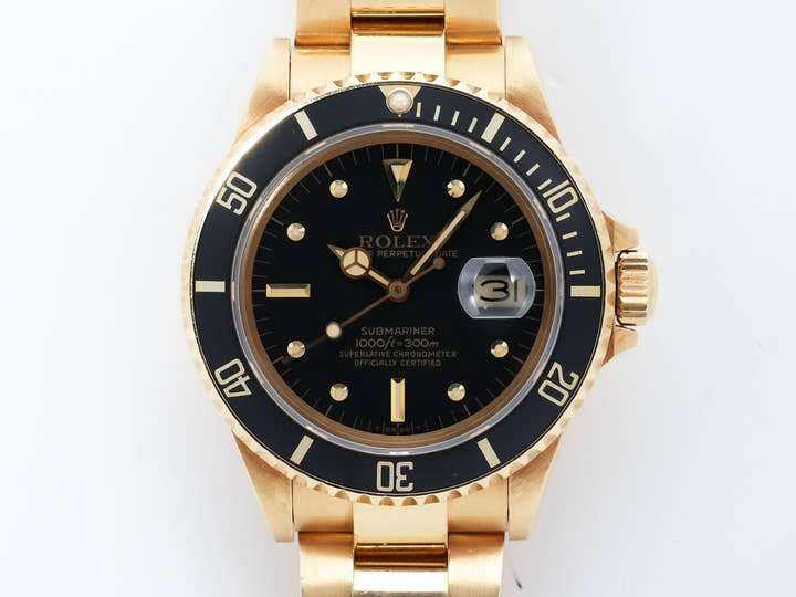 ロレックス サブマリーナー デイト Ref.16808 イエローゴールド ブラック文字盤 中古 4gndzr7f