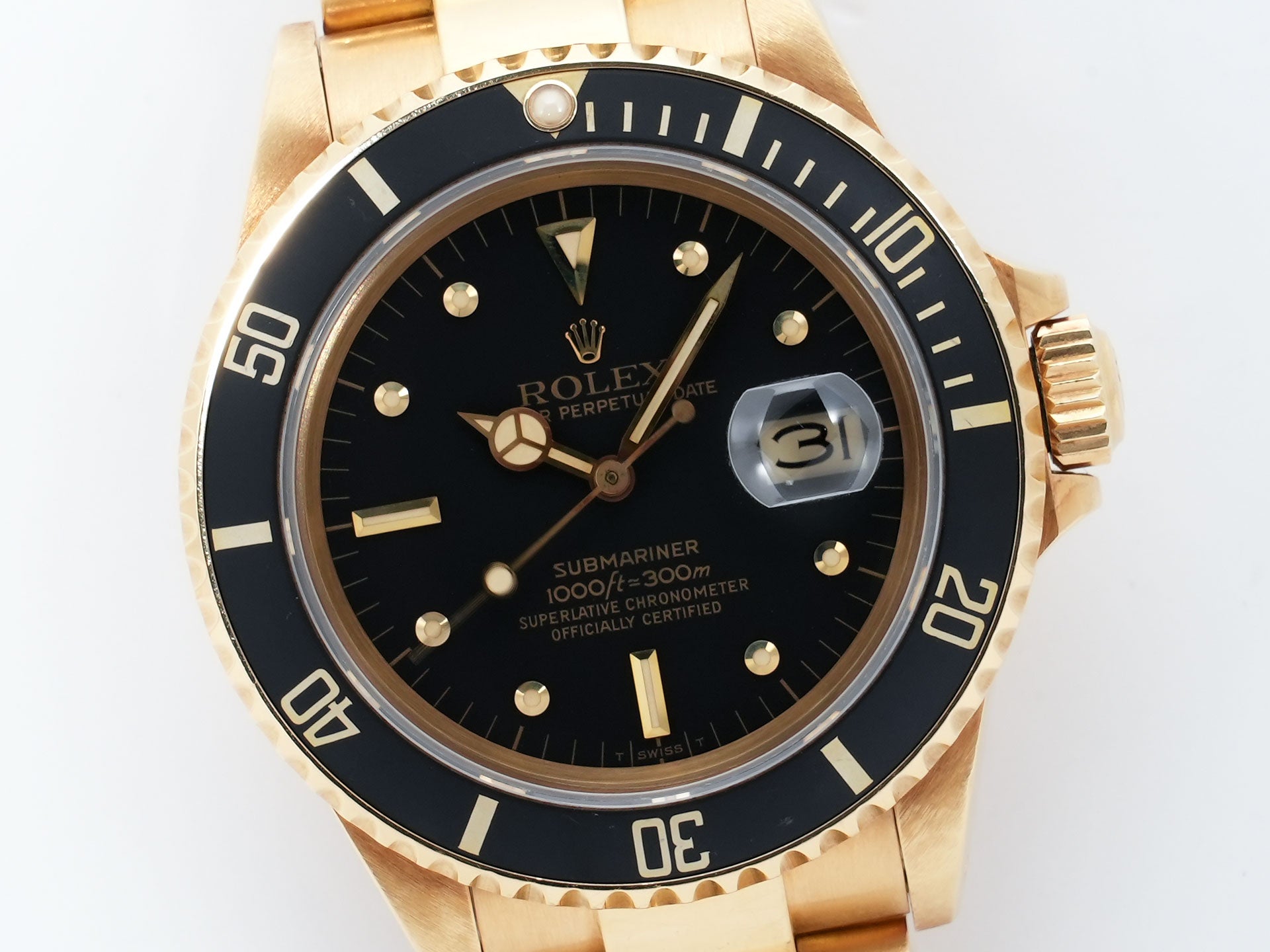 ロレックス サブマリーナー デイト Ref.16808 イエローゴールド ブラック文字盤 中古 4gndzr7f