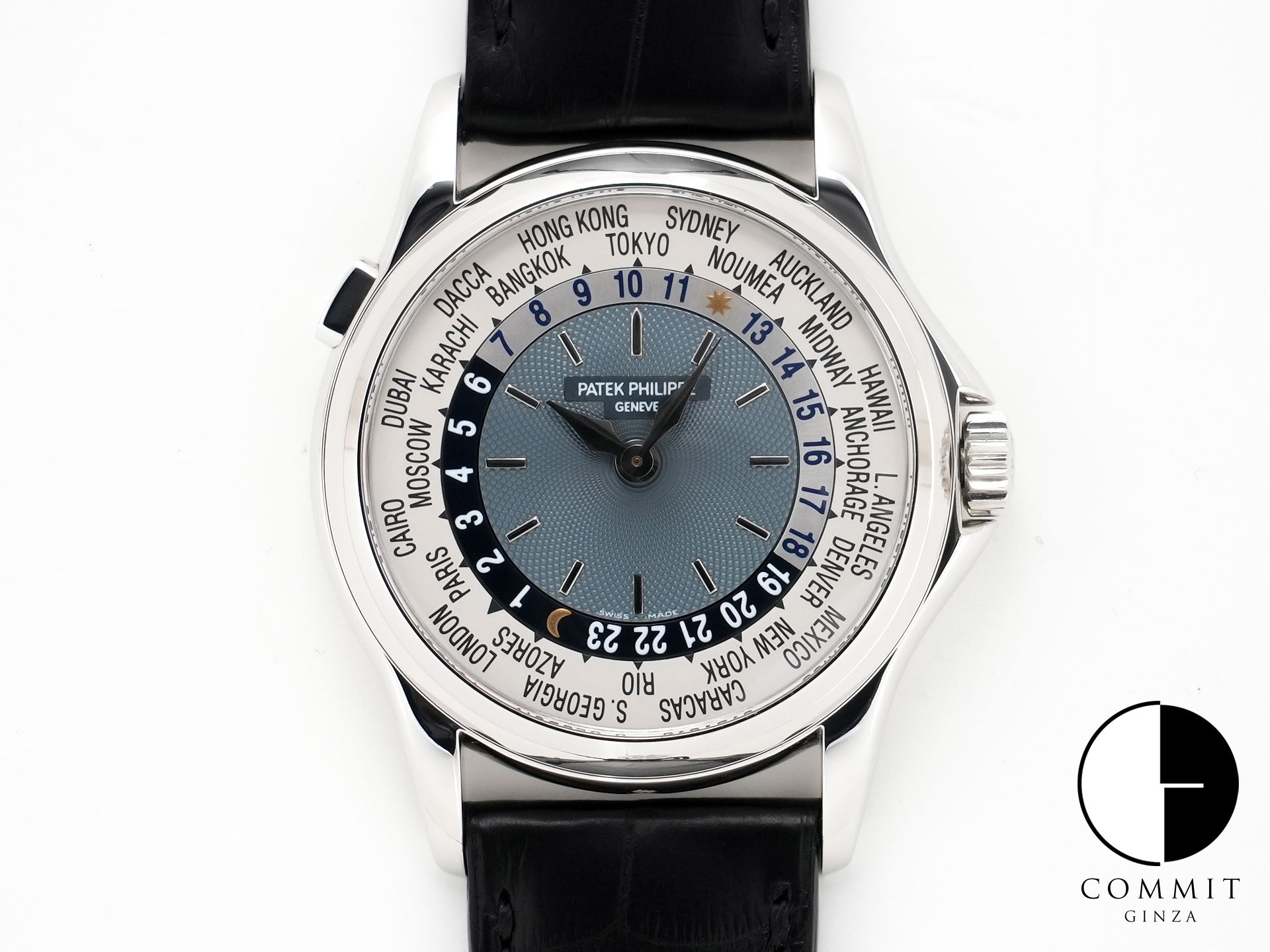パテックフィリップ コンプリケーション ワールドタイム Ref.5110P-001 プラチナ ブルー文字盤 中古 eor9cc3k