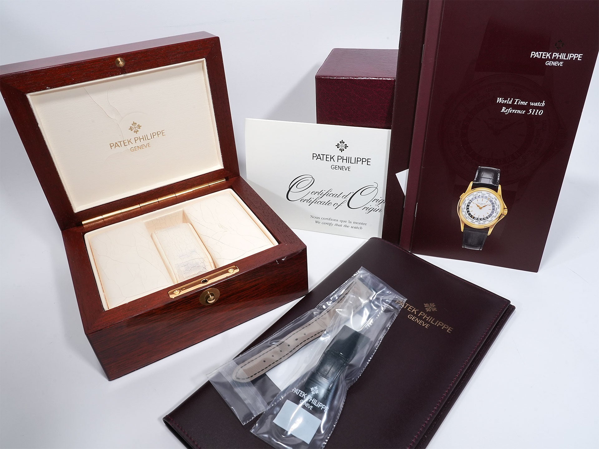 パテックフィリップ コンプリケーション ワールドタイム Ref.5110P-001 プラチナ ブルー文字盤 中古 eor9cc3k