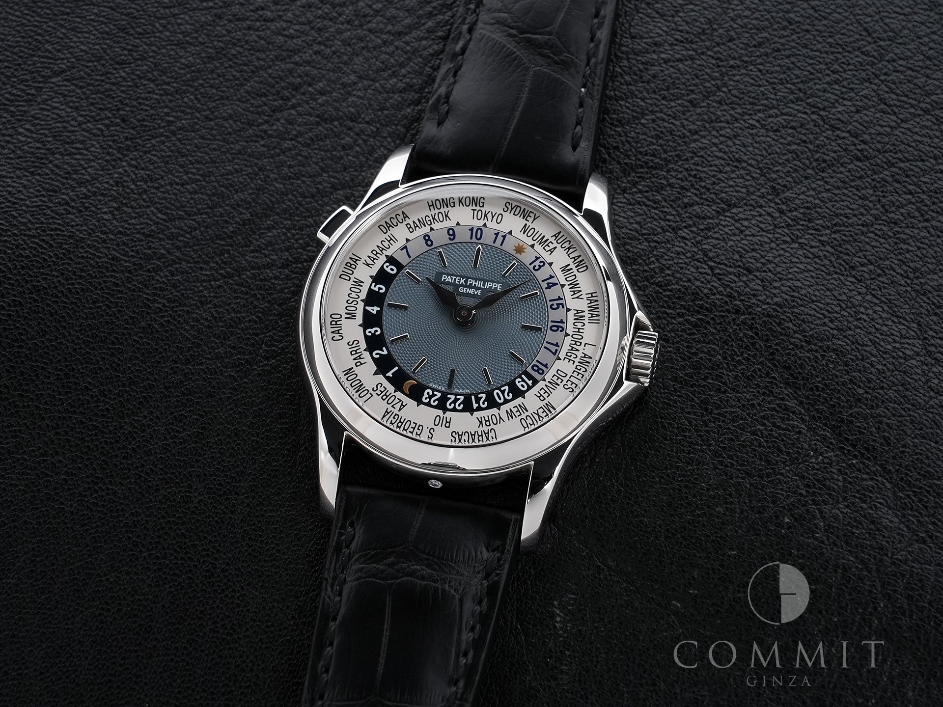 パテックフィリップ コンプリケーション ワールドタイム Ref.5110P-001 プラチナ ブルー文字盤 中古 eor9cc3k