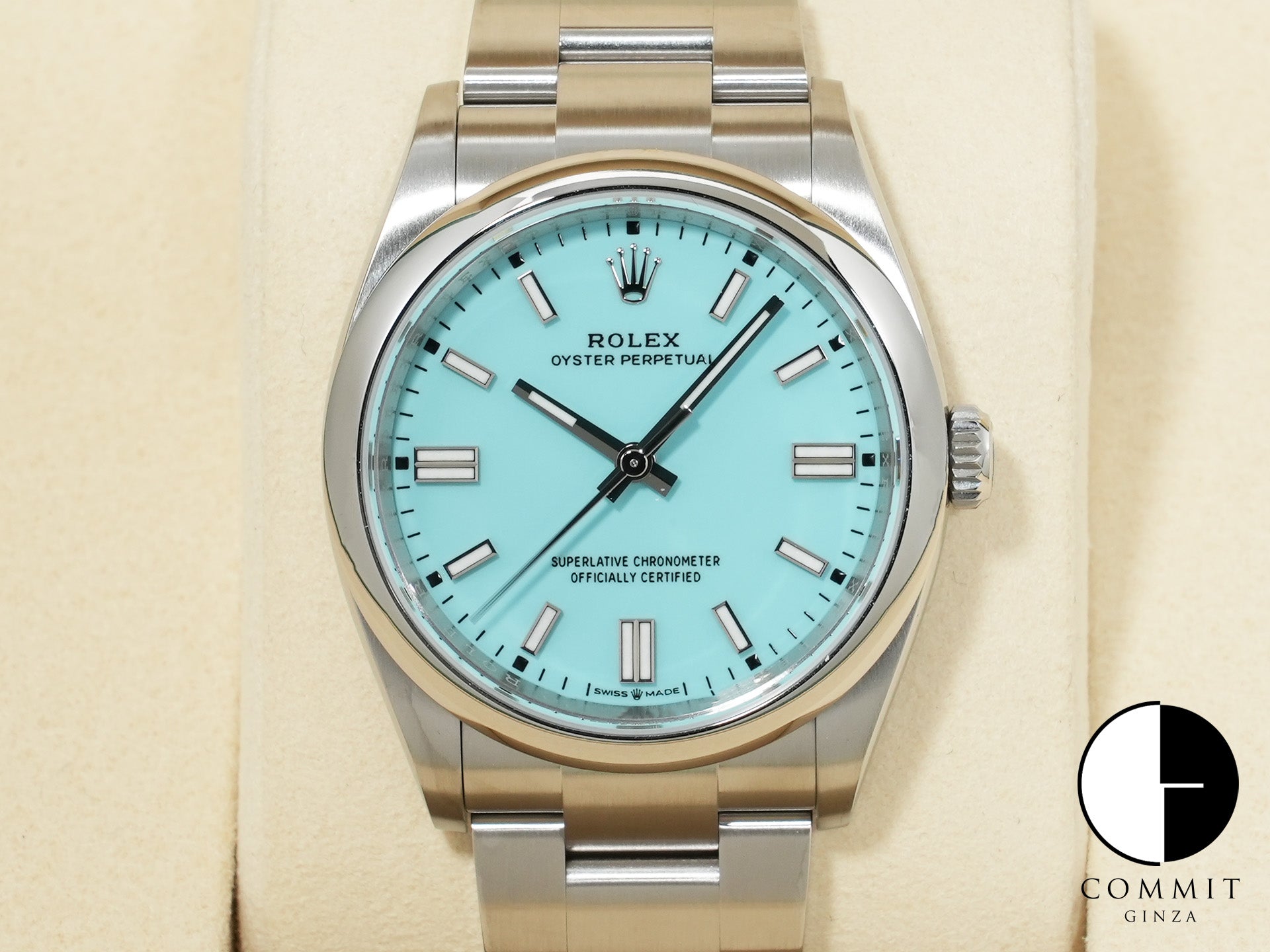 ロレックス オイスターパーペチュアル36 Ref.126000 ステンレススチール ターコイズ文字盤 未使用 7229un39