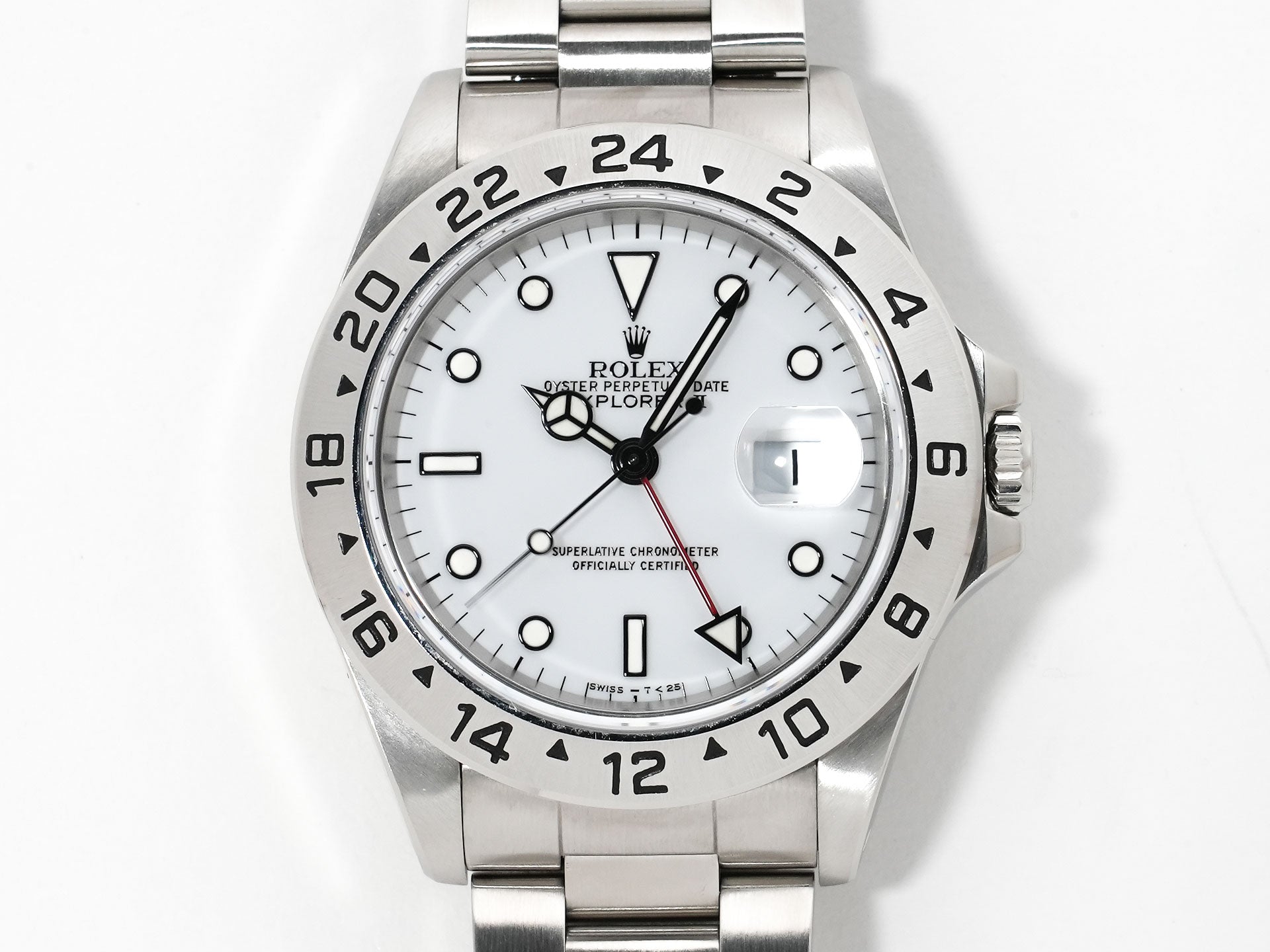ロレックス エクスプローラーII Ref.16570 ステンレススチール ホワイト文字盤 オイスターブレスレット 美品 pja8gdv2