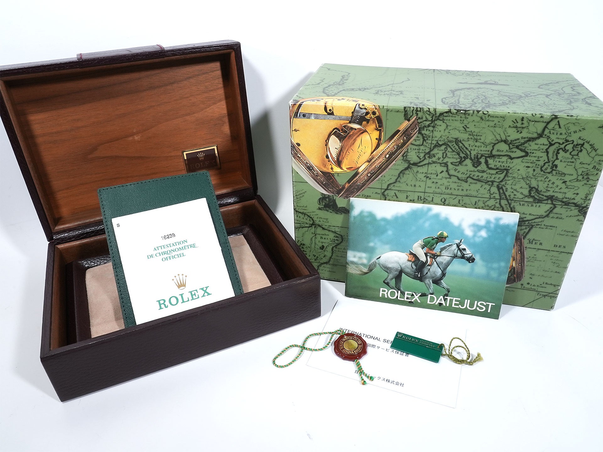 Rolex Datejust Ref. 16238 2BR Yellow Gold Lapis Lazuli x 2P Diamond Dial Excellent Used Condition w8n7uj64