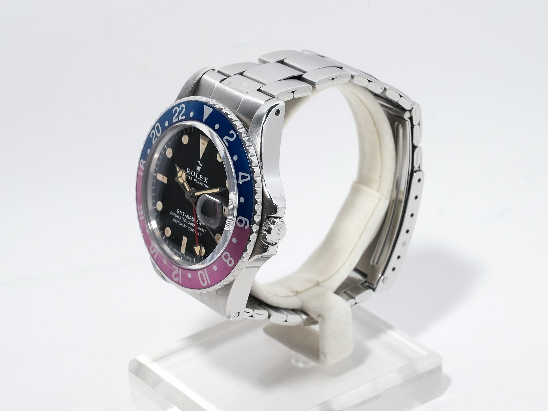 Rolex GMT-Master Ref. 1675 Stainless Steel Black Dial Oyster Bracelet Used 268xmopw