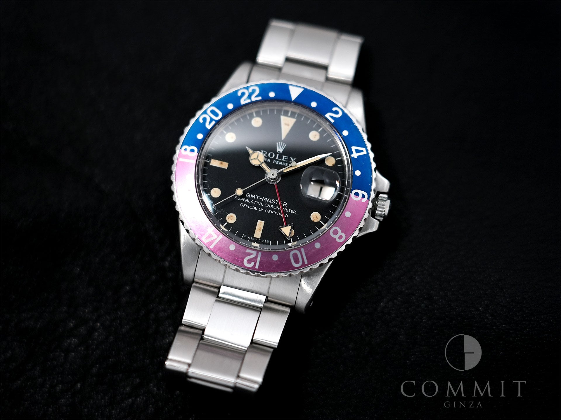 Rolex GMT-Master Ref. 1675 Stainless Steel Black Dial Oyster Bracelet Used 268xmopw