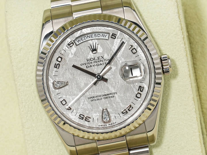 ROLEX Day-Date Ref.118239 2BR White Gold Meteorite Dial Used 9bqddjrd