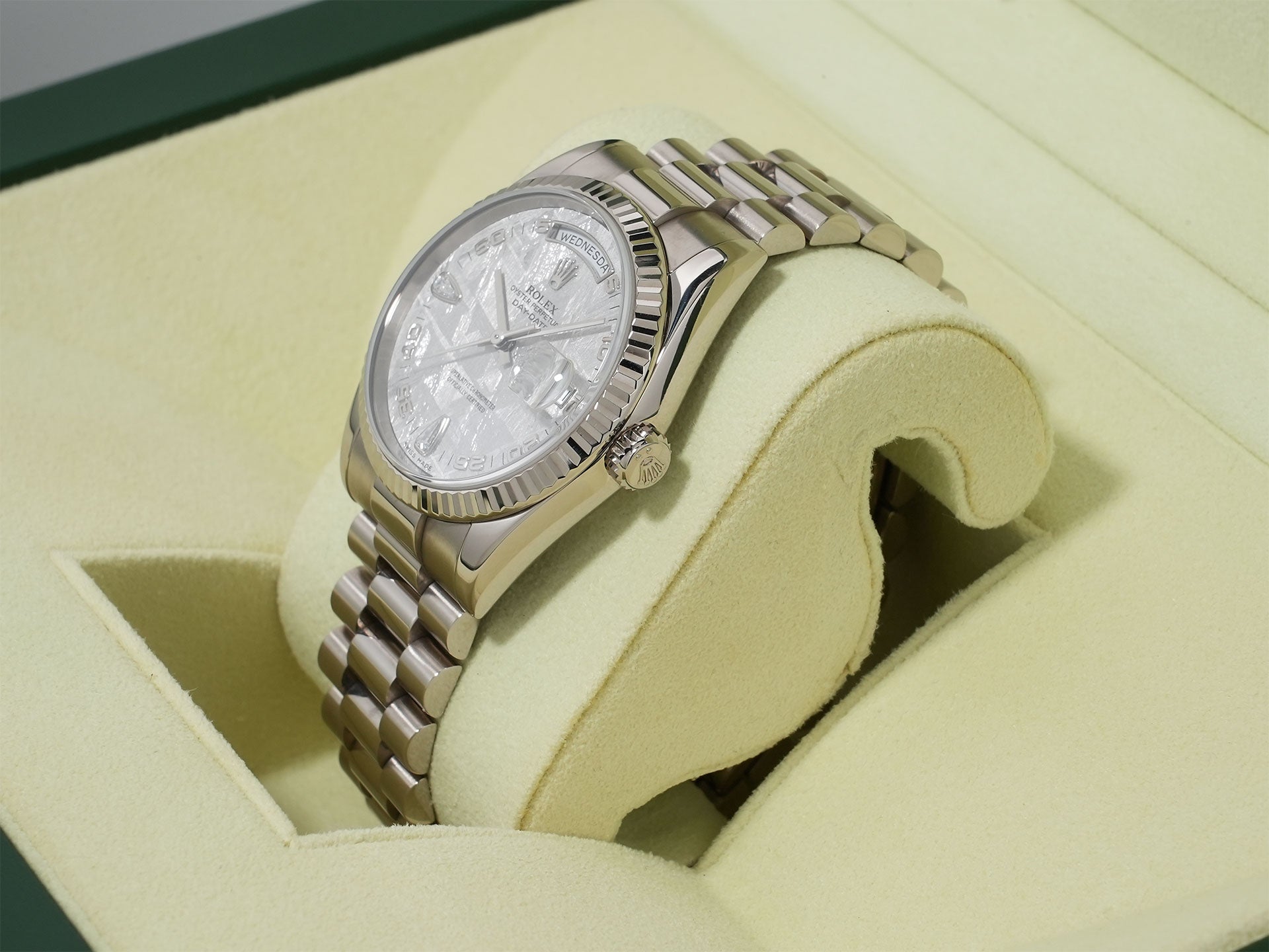 ROLEX Day-Date Ref.118239 2BR White Gold Meteorite Dial Used 9bqddjrd