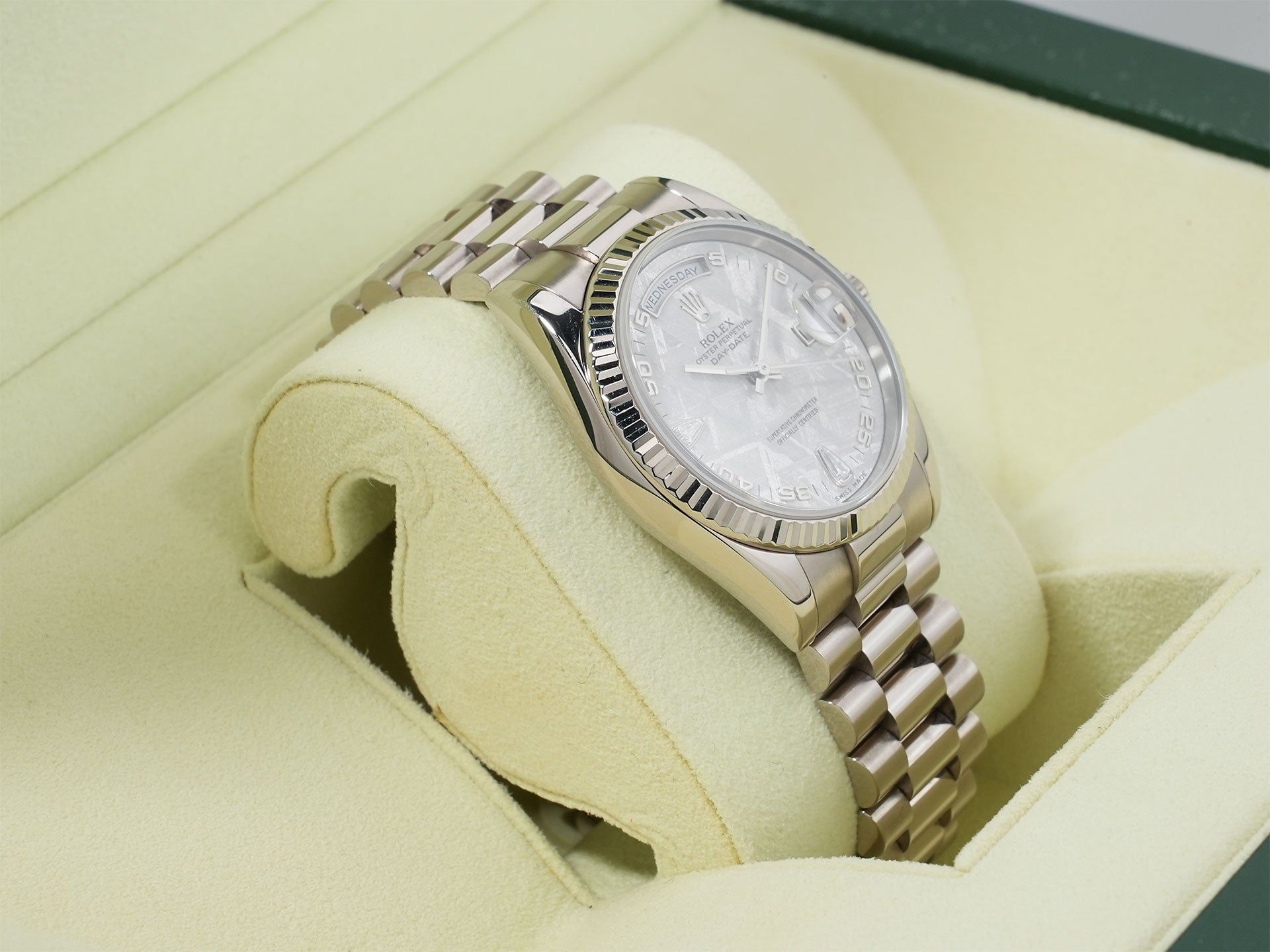 ROLEX Day-Date Ref.118239 2BR White Gold Meteorite Dial Used 9bqddjrd