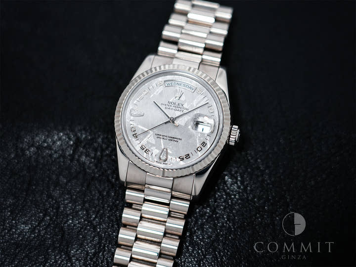 ROLEX Day-Date Ref.118239 2BR White Gold Meteorite Dial Used 9bqddjrd