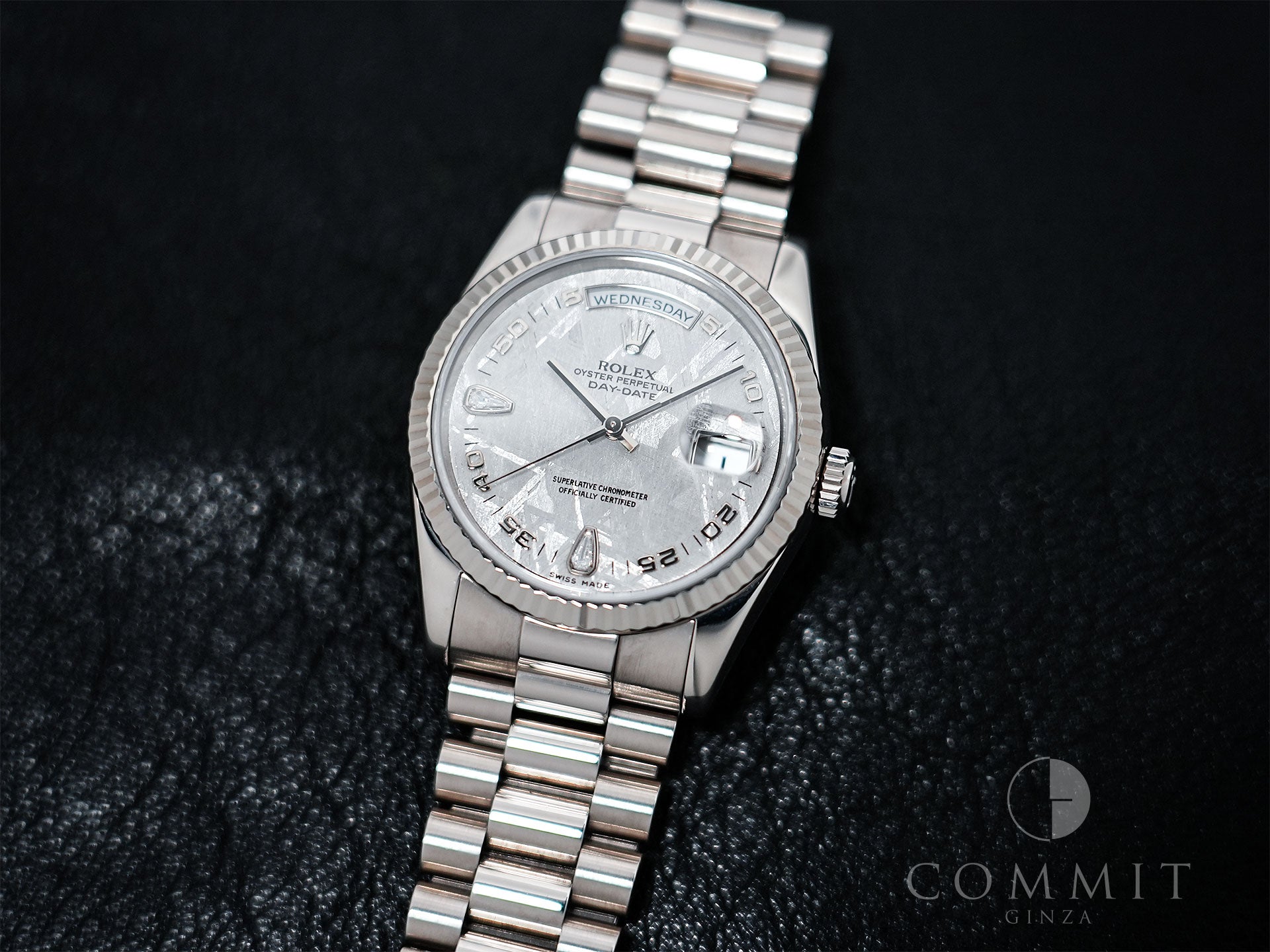 ROLEX Day-Date Ref.118239 2BR White Gold Meteorite Dial Used 9bqddjrd