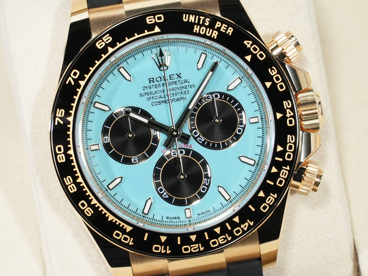 Rolex Daytona Ref. 126518LN Yellow Gold Turquoise Blue Dial Unused t4zxs9t3