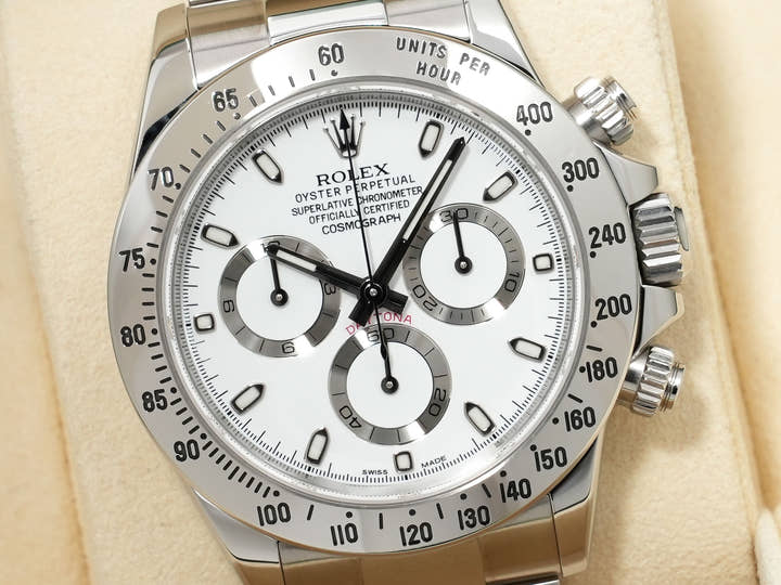 ロレックス デイトナ Ref.116520 ステンレススチール ホワイト文字盤 美品 bahedpqh