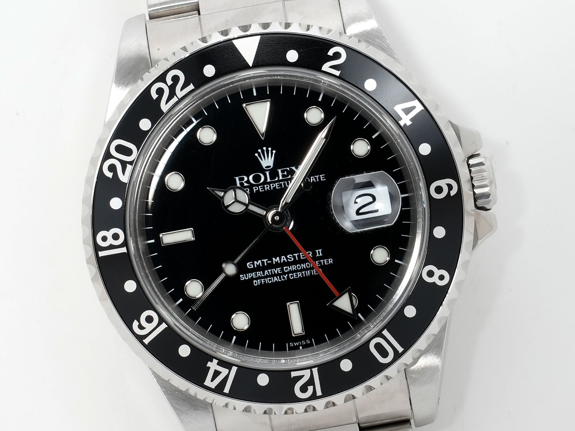 Rolex GMT-Master II Ref. 16710 Stainless Steel Black Dial Oyster Bracelet Excellent Used Condition 25pvciuc