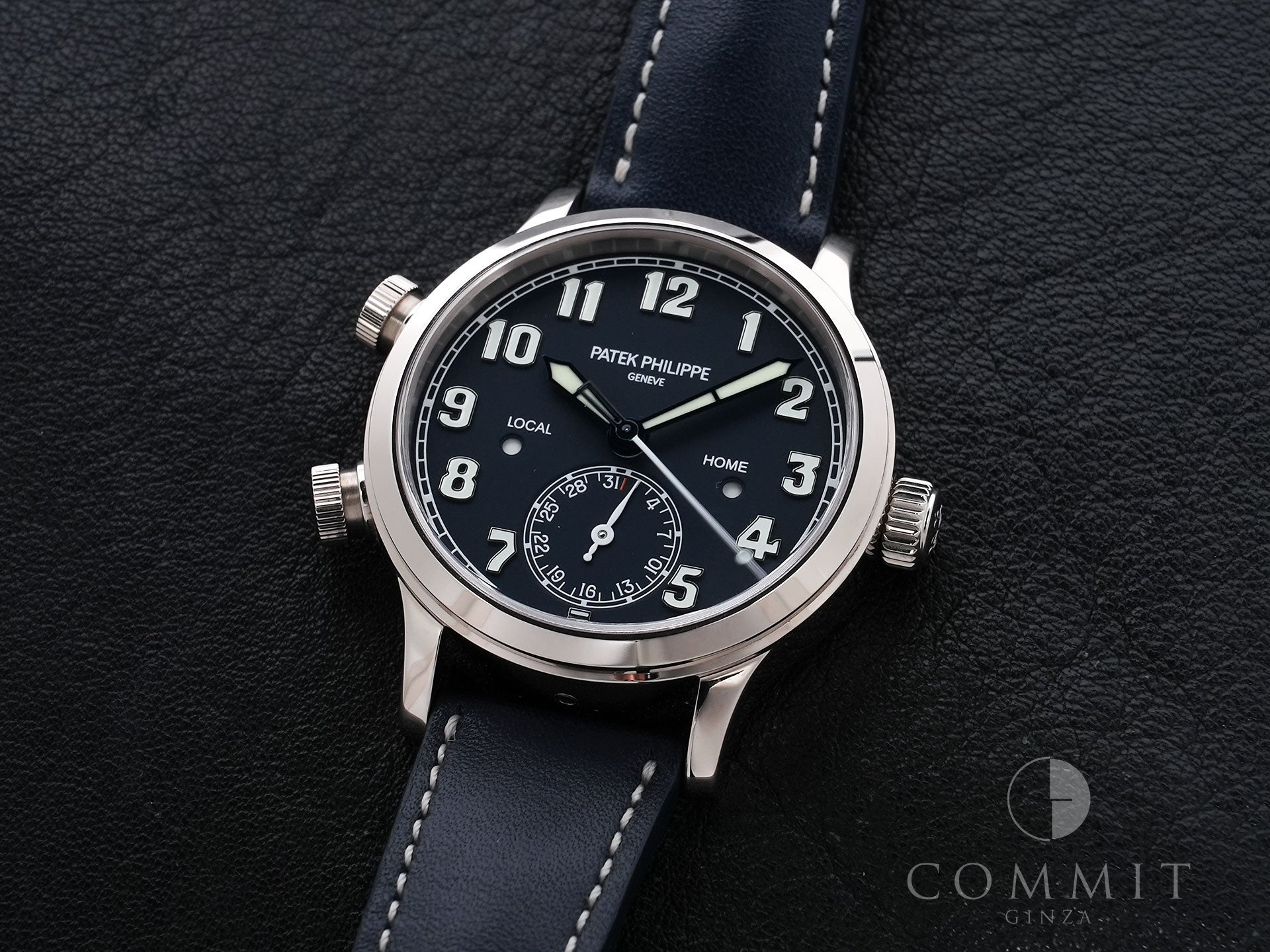 Patek Philippe Calatrava Pilot Travel Time Ref. 7234G-001 White Gold Blue Dial Excellent Used Condition ndfbsbq3