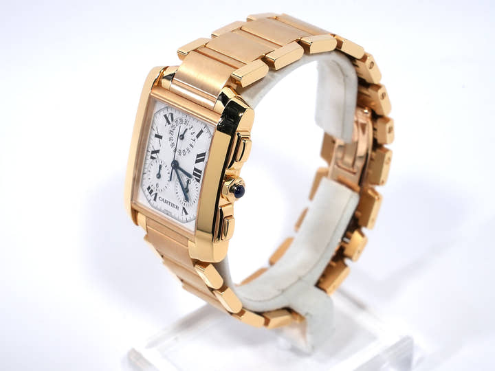 Cartier Tank Française Chronoreflex Ref.W50005R2 18K Yellow Gold White Dial Pre-owned icojyf27