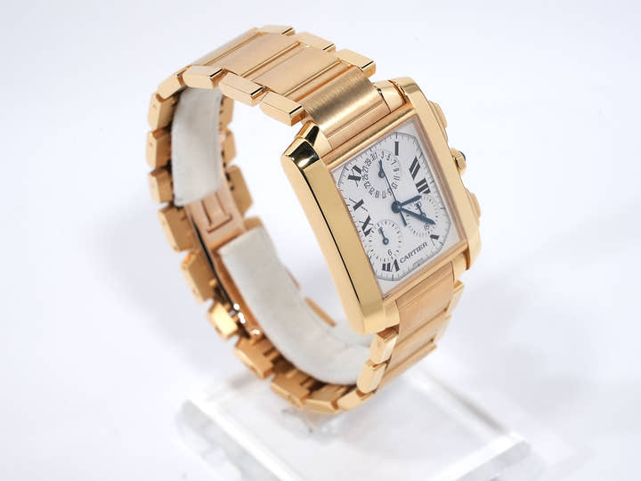 Cartier Tank Française Chronoreflex Ref.W50005R2 18K Yellow Gold White Dial Pre-owned icojyf27