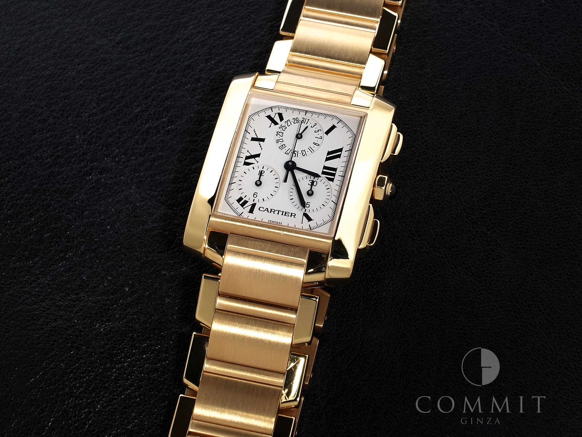 Cartier Tank Française Chronoreflex Ref.W50005R2 18K Yellow Gold White Dial Pre-owned icojyf27