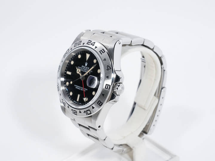 ロレックス エクスプローラーII Ref.16550 ステンレススチール ブラック文字盤 オイスターブレスレット 中古 gmo2h9gv