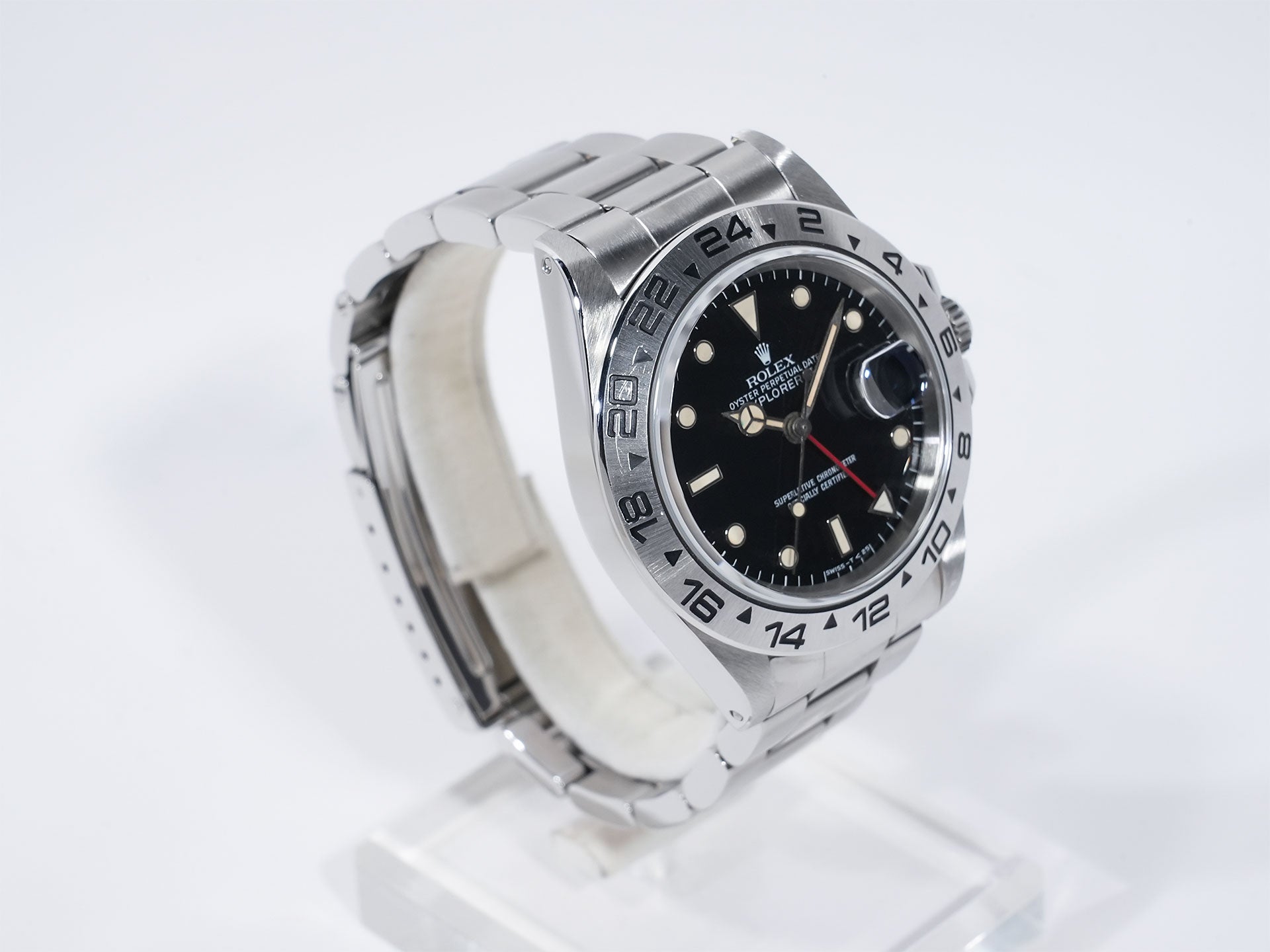 ロレックス エクスプローラーII Ref.16550 ステンレススチール ブラック文字盤 オイスターブレスレット 中古 gmo2h9gv