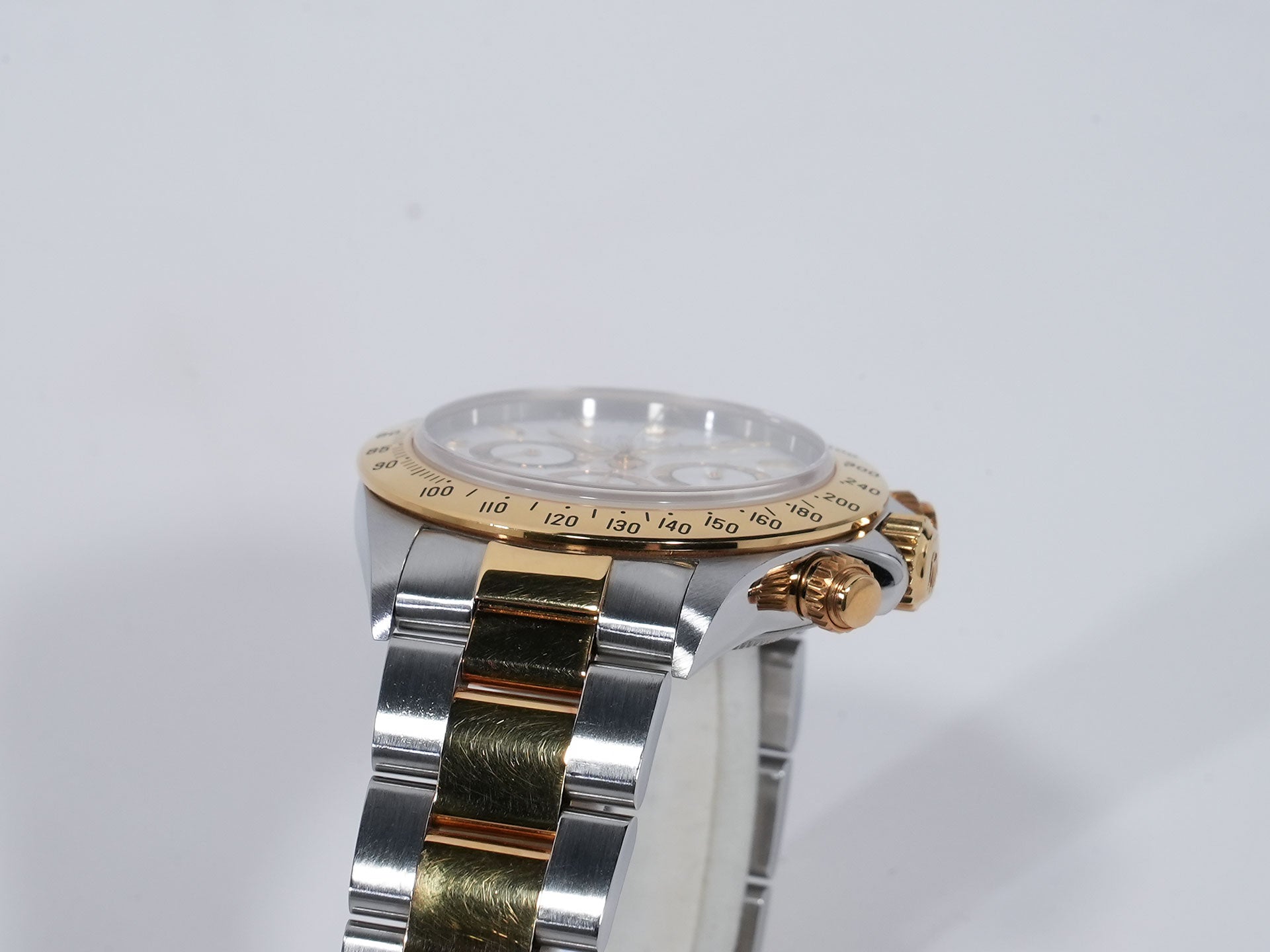 ROLEX Daytona El Primero Ref. 16523 Stainless Steel/Yellow Gold White Dial Used o2u9jraq