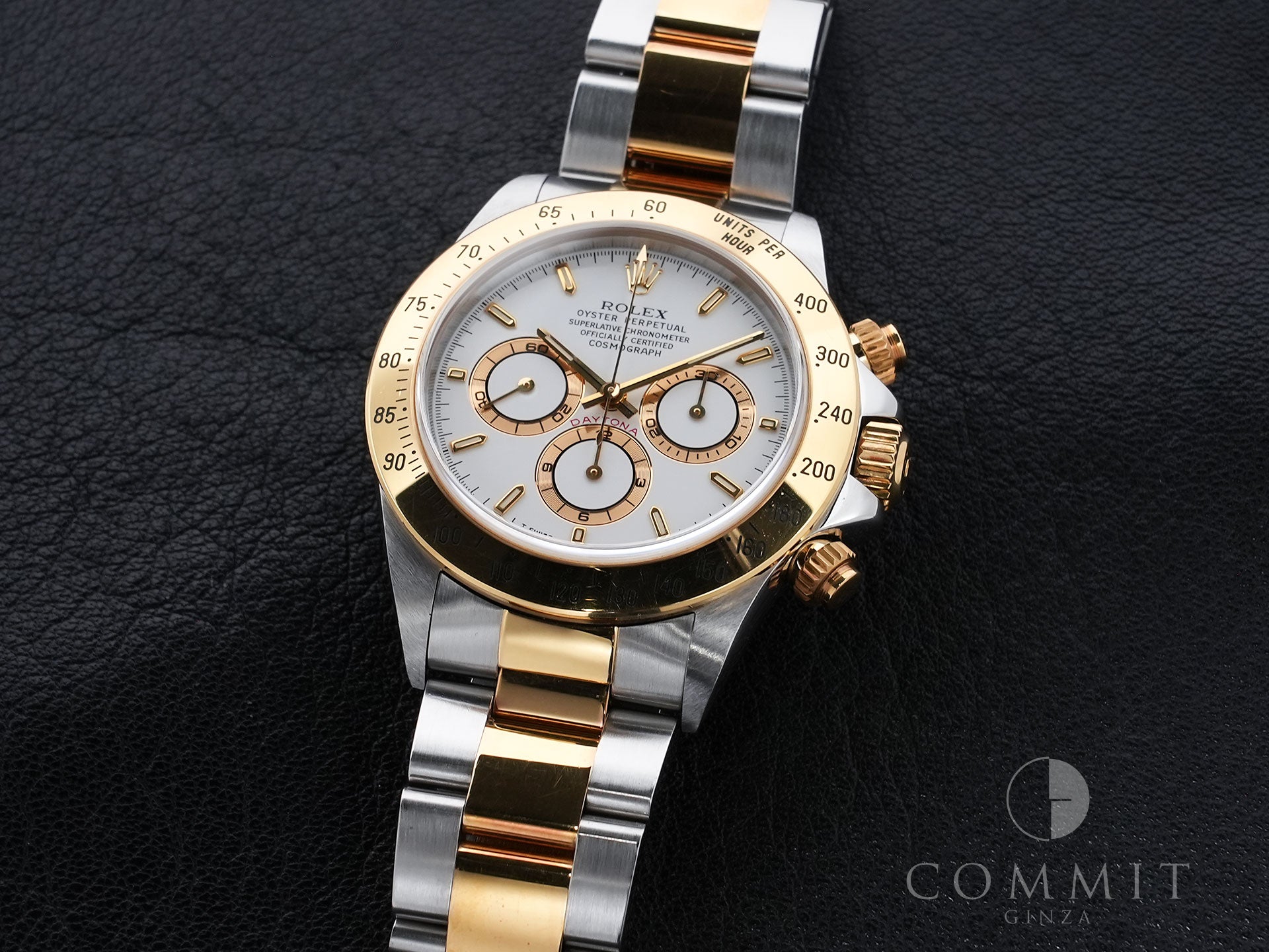 ROLEX Daytona El Primero Ref. 16523 Stainless Steel/Yellow Gold White Dial Used o2u9jraq