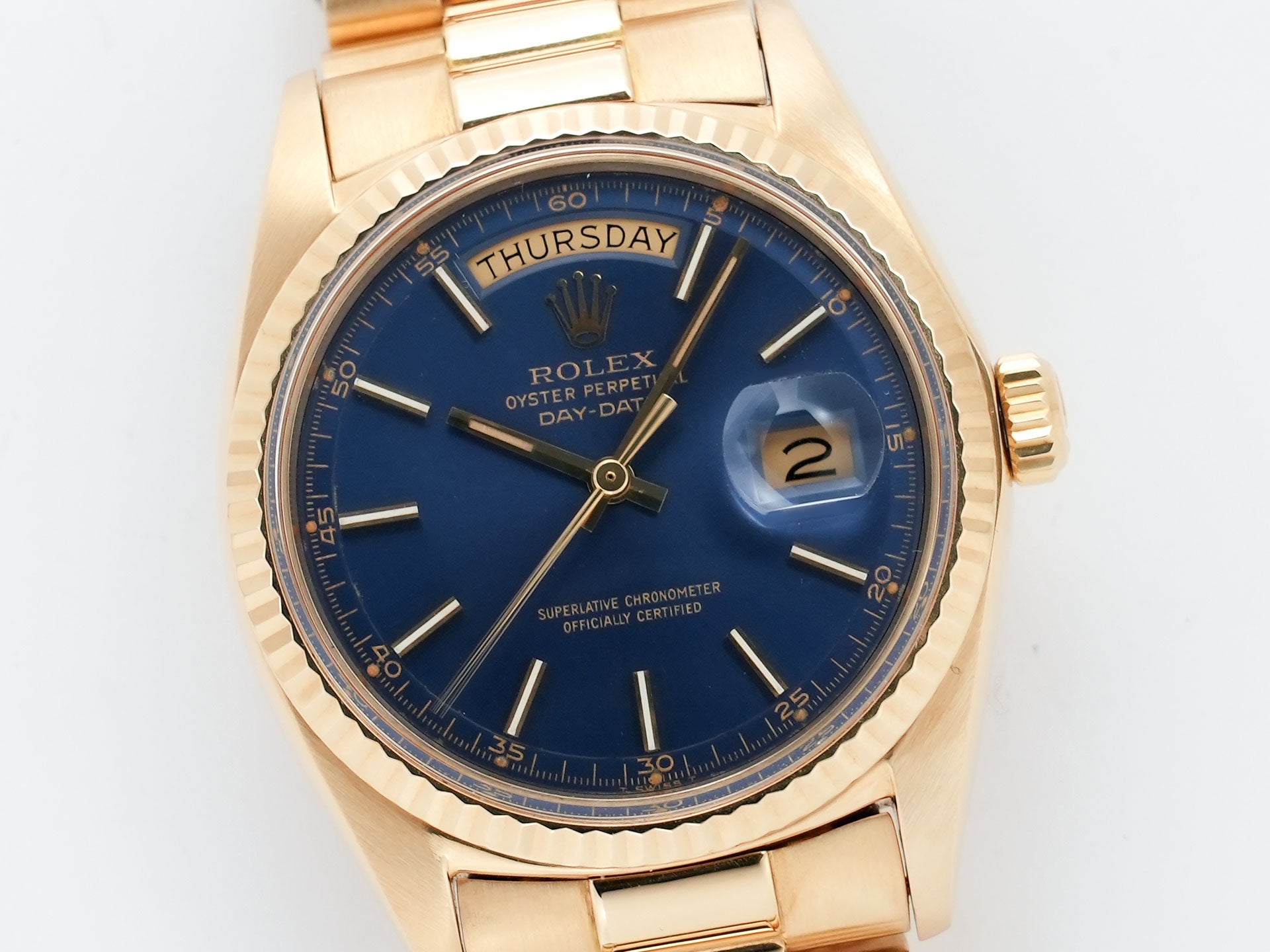 Rolex Day-Date Ref.1803/8 Yellow Gold Blue Dial Pre-owned afarufku