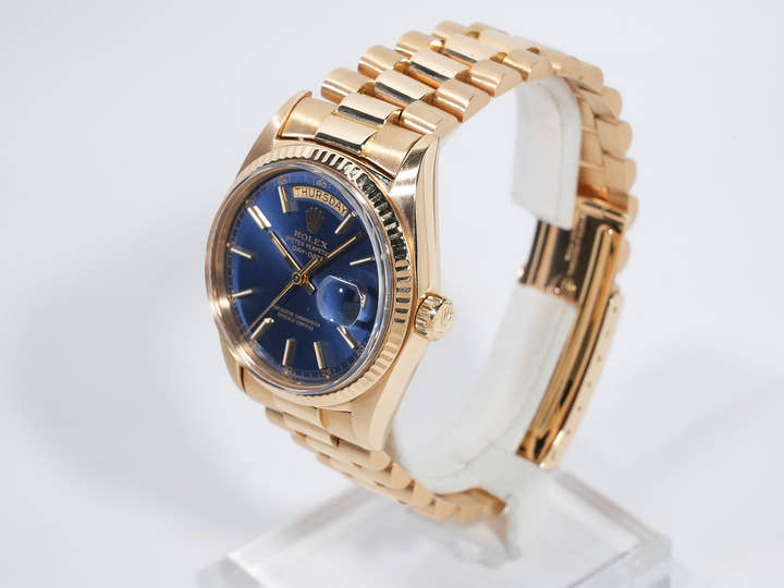 Rolex Day-Date Ref.1803/8 Yellow Gold Blue Dial Pre-owned afarufku