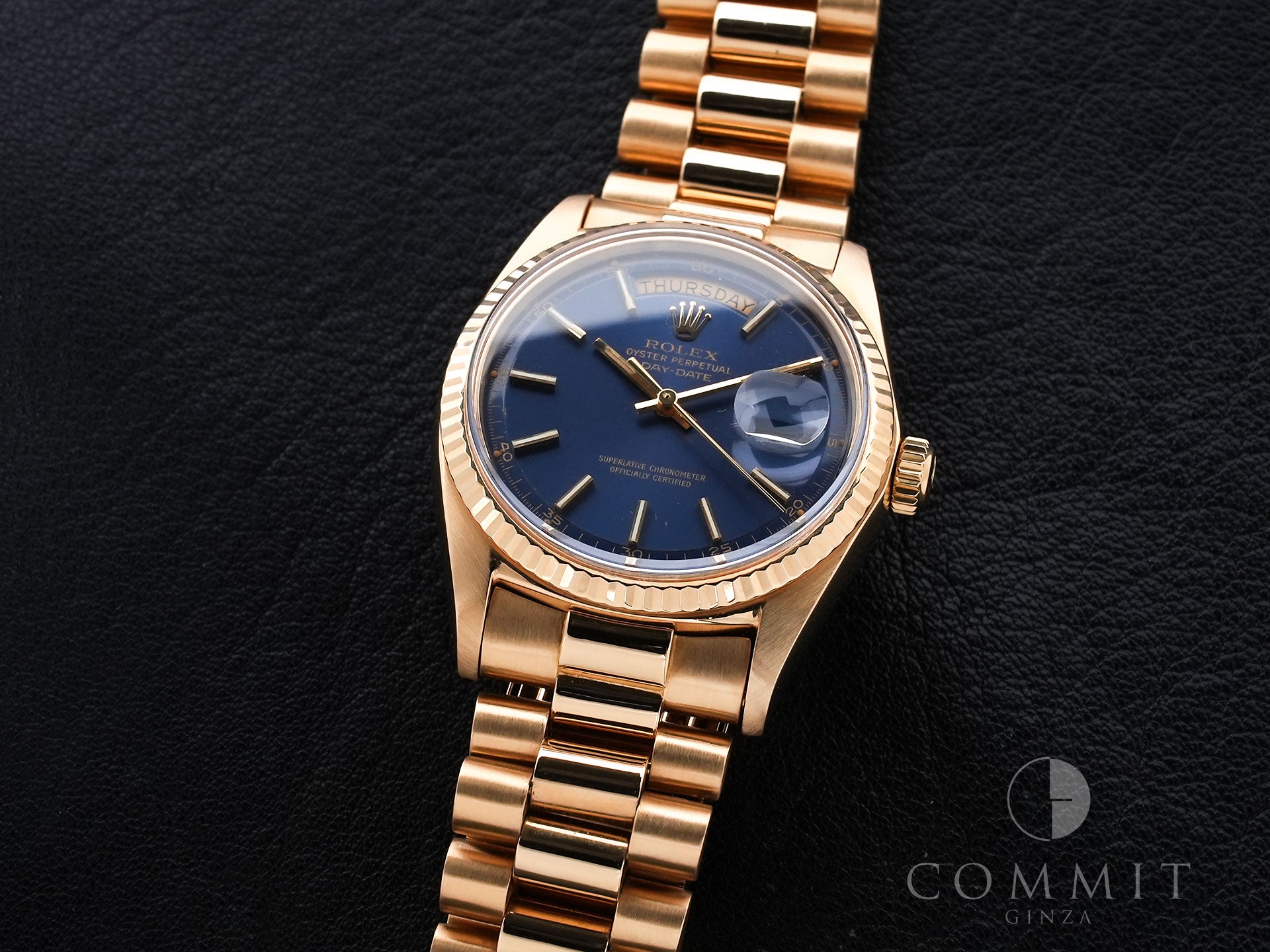 Rolex Day-Date Ref.1803/8 Yellow Gold Blue Dial Pre-owned afarufku