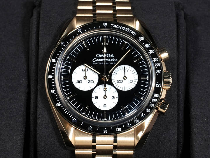 オメガ スピードマスター ムーンウォッチ プロフェッショナル Ref.310.60.42.50.01.002 ムーンシャイン ゴールド ブラック文字盤 未使用 wuj4at3j