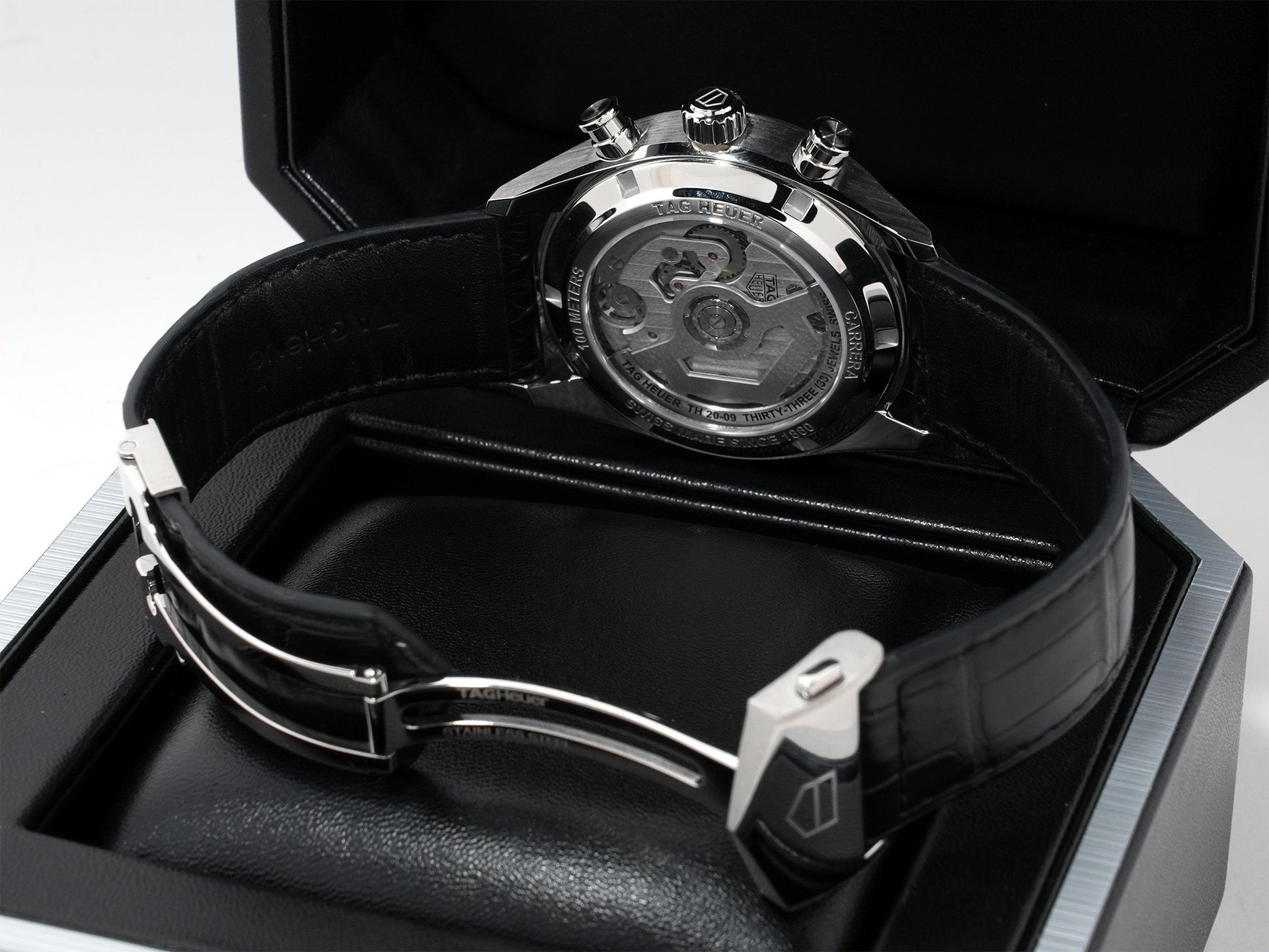TAG Heuer Carrera Tourbillon Chronograph Ref. CBS5011.FC6566 Stainless Steel Green Dial Excellent Condition eazfusxr