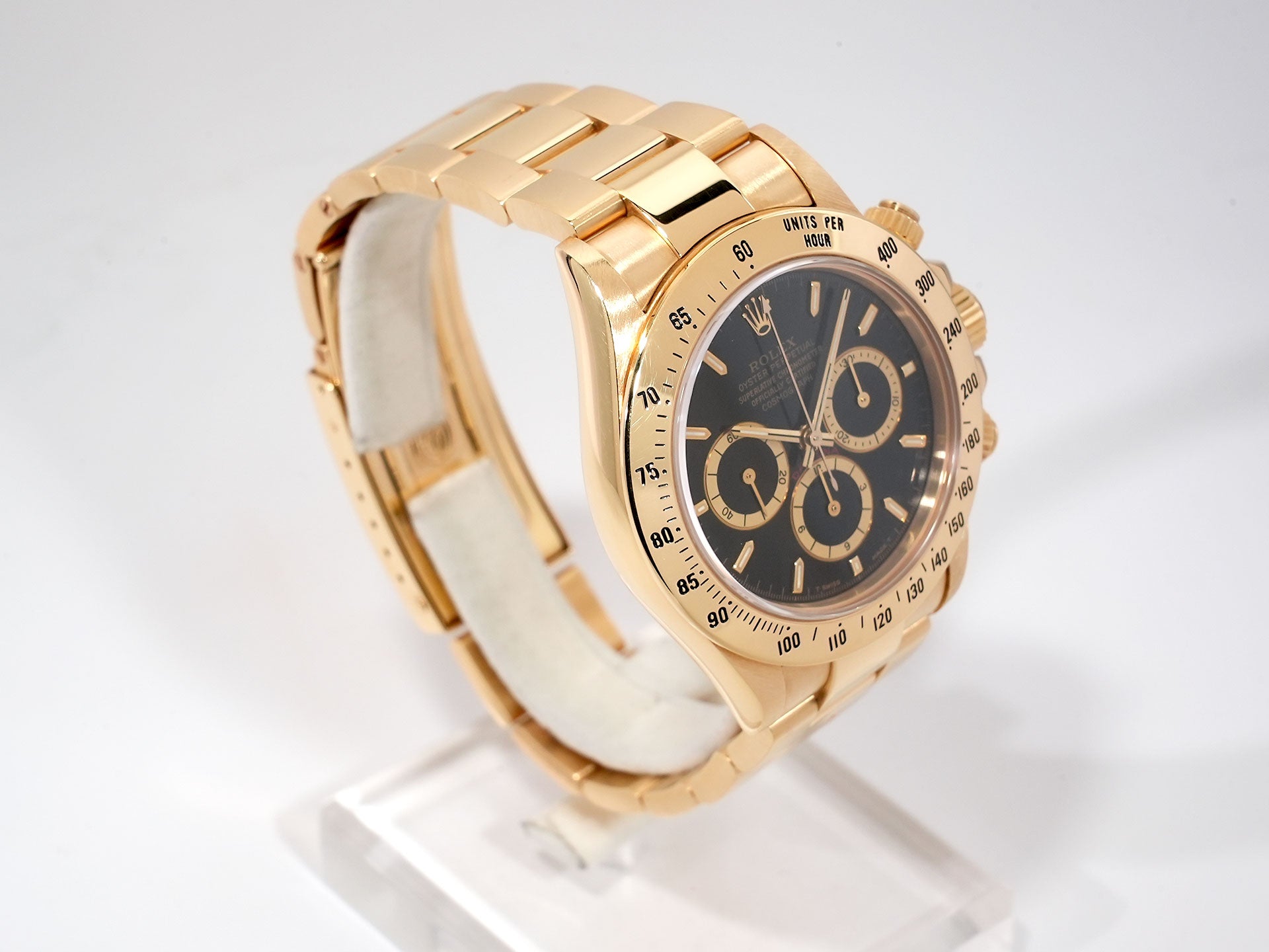 ROLEX Daytona El Primero Ref. 16528 Yellow Gold Black Dial Used ouoecgb3