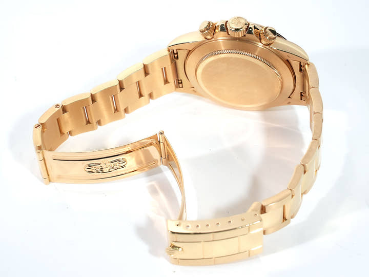 ROLEX Daytona El Primero Ref. 16528 Yellow Gold Black Dial Used ouoecgb3