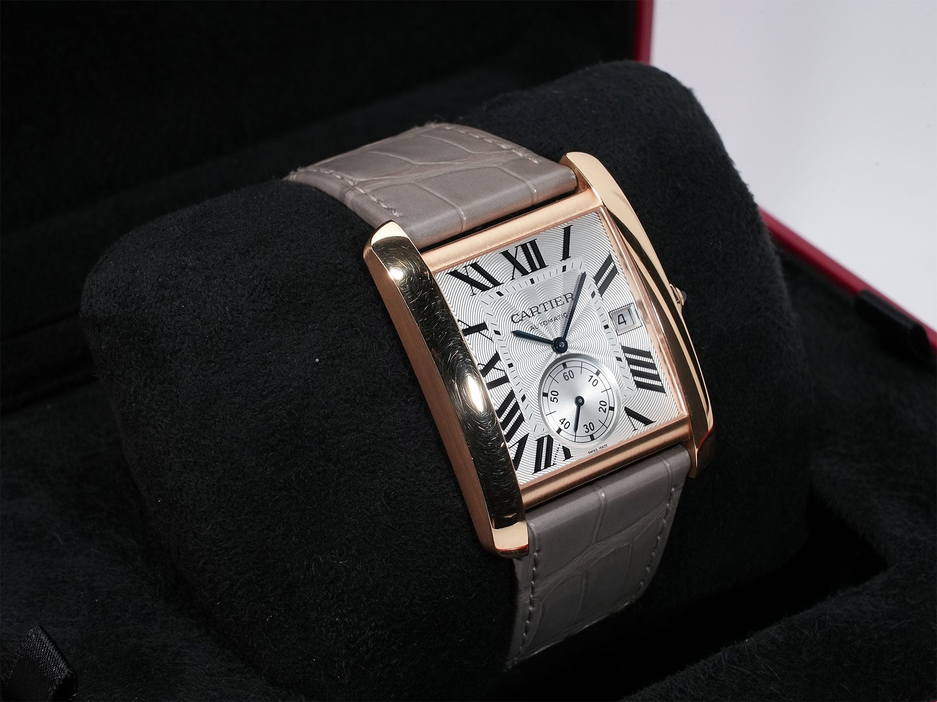 Cartier Tank MC Ref.W5330001 Pink Gold Silver Dial Used 3yakerct