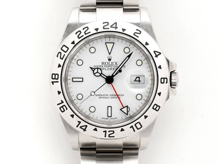 ROLEX Explorer II Ref.16570 Stainless Steel White Dial Oyster Bracelet Used egwdvhh8