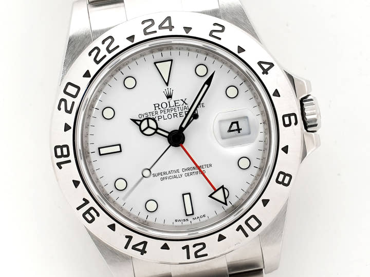 ROLEX Explorer II Ref.16570 Stainless Steel White Dial Oyster Bracelet Used egwdvhh8