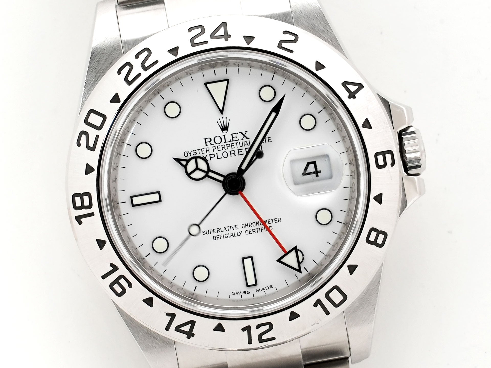 ROLEX Explorer II Ref.16570 Stainless Steel White Dial Oyster Bracelet Used egwdvhh8