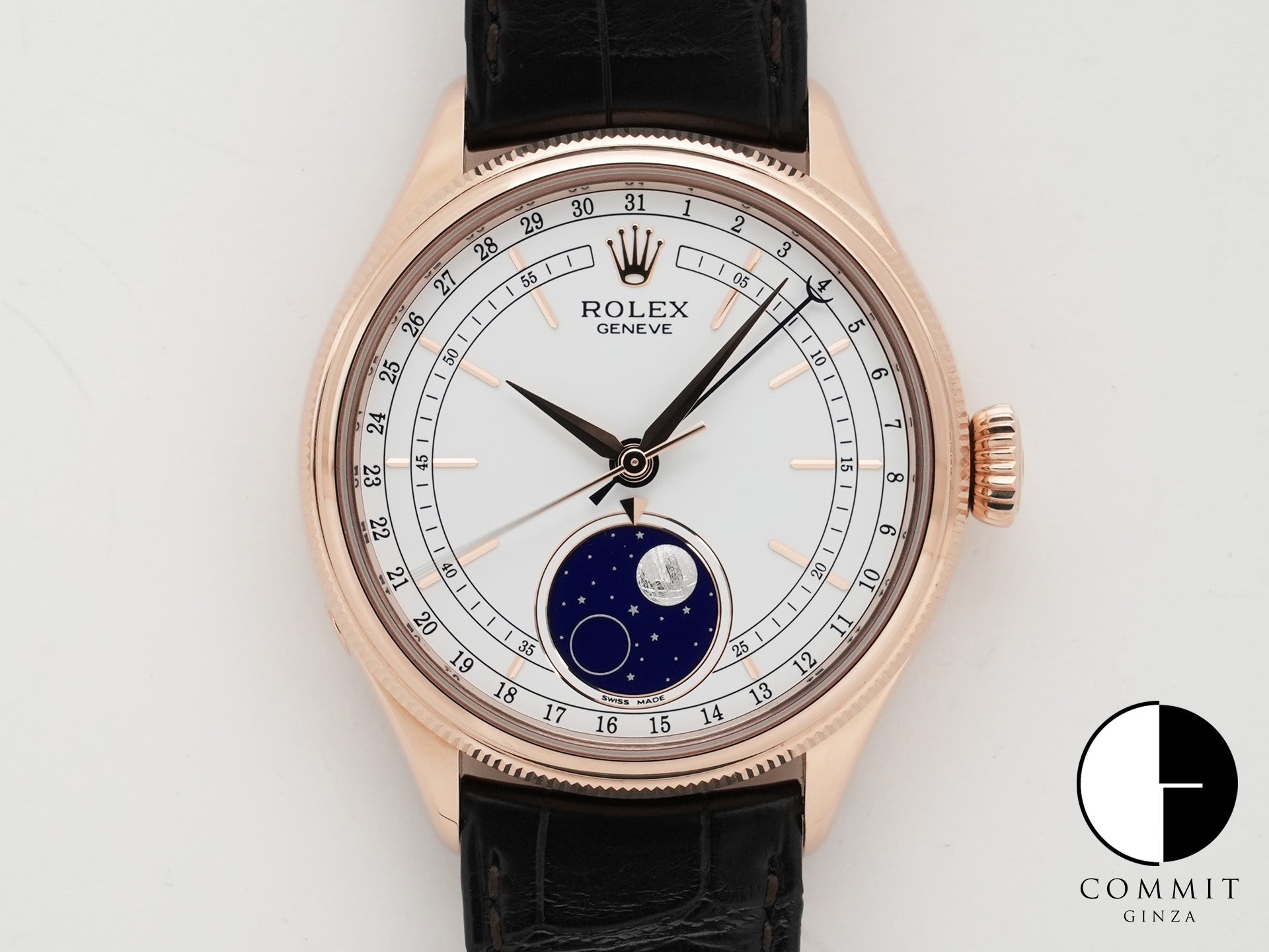 ロレックス チェリーニ ムーンフェイズ Ref.50535 エバーローズゴールド ホワイト文字盤 美中古 g34pa5tm
