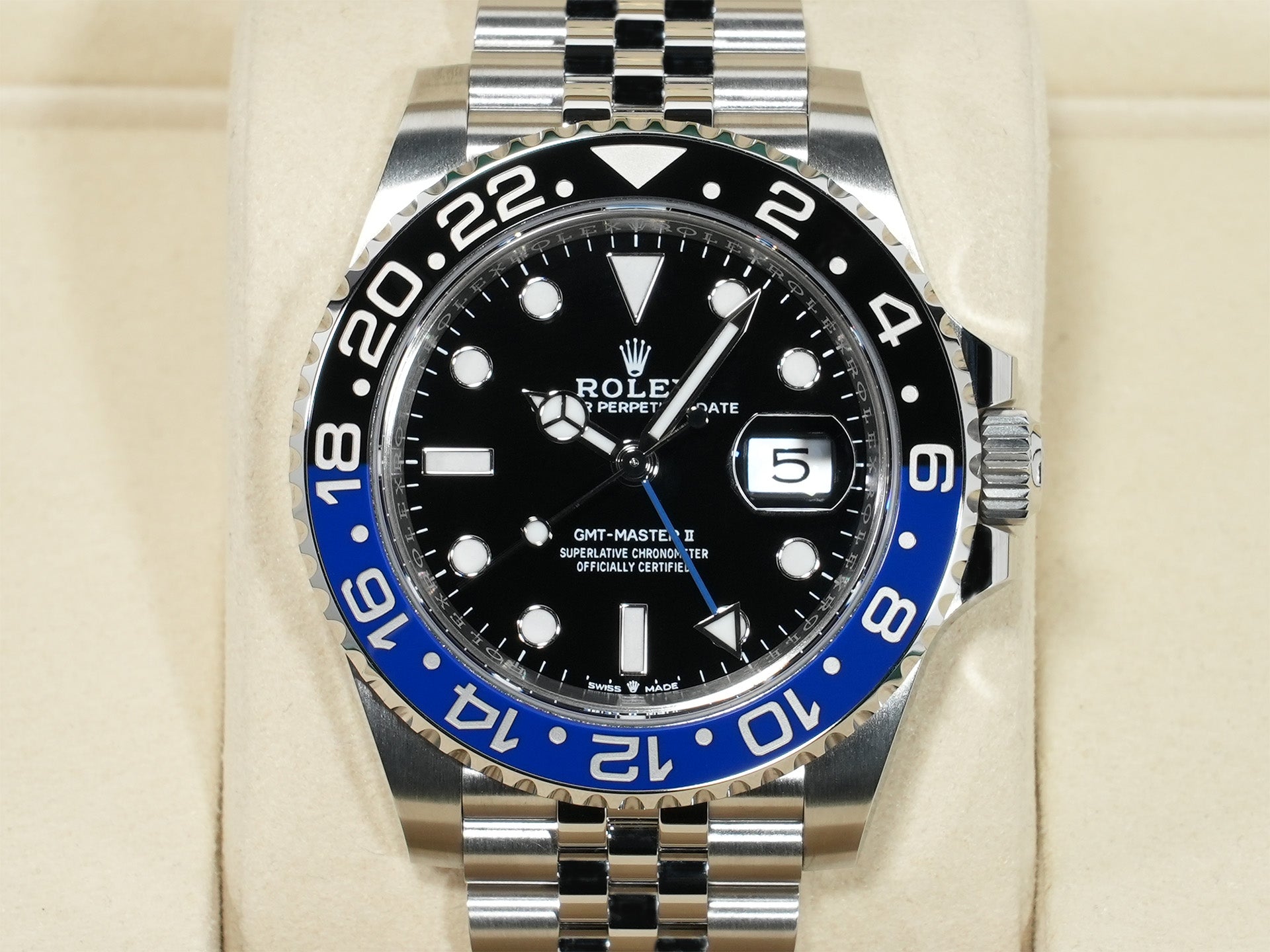 ロレックス GMTマスターII Ref.126710BLNR ステンレススチール ブラック文字盤 ジュビリーブレスレット 未使用 5mtppmdw