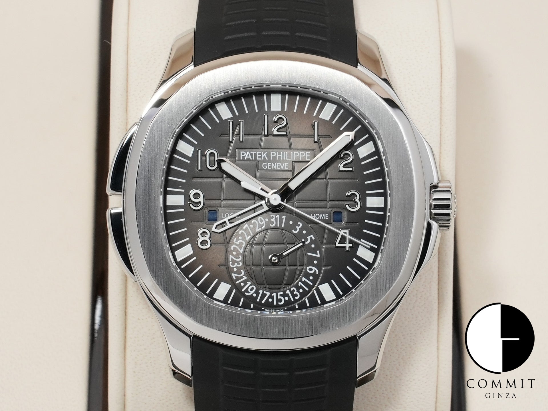 パテックフィリップ アクアノート トラベルタイム Ref.5164A-001 ステンレススチール ブラック文字盤 美品 y4ocniha