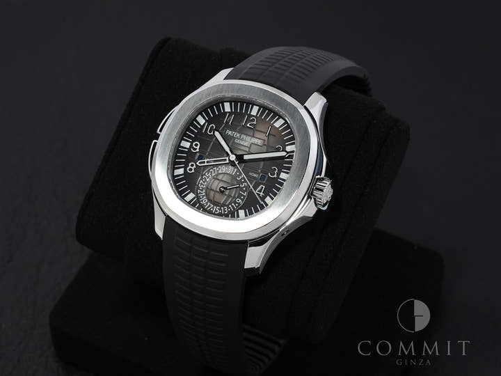 パテックフィリップ アクアノート トラベルタイム Ref.5164A-001 ステンレススチール ブラック文字盤 美品 y4ocniha