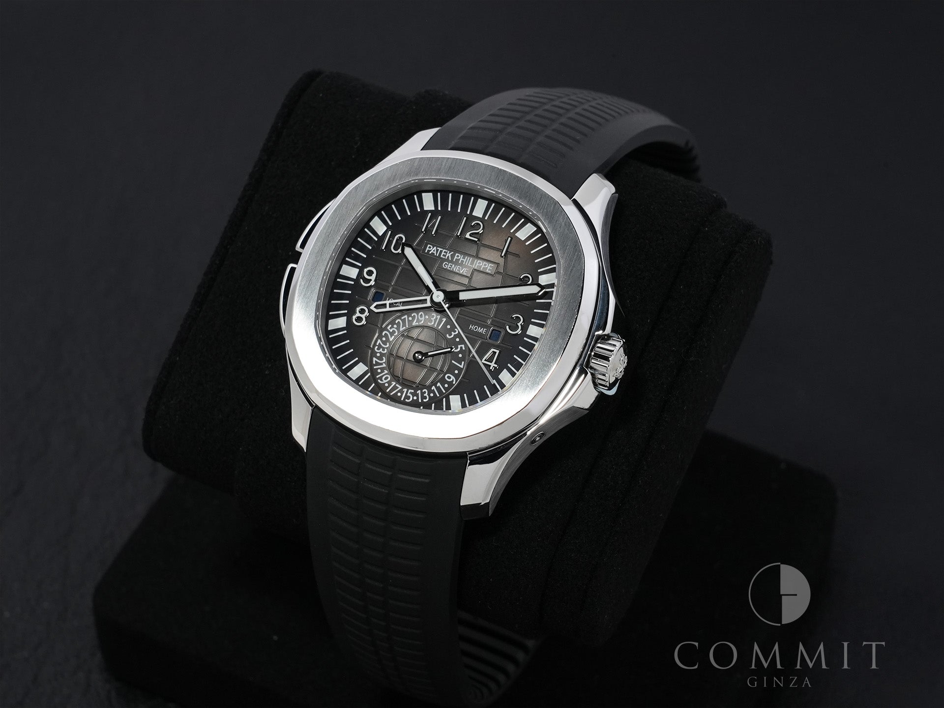 パテックフィリップ アクアノート トラベルタイム Ref.5164A-001 ステンレススチール ブラック文字盤 美品 y4ocniha