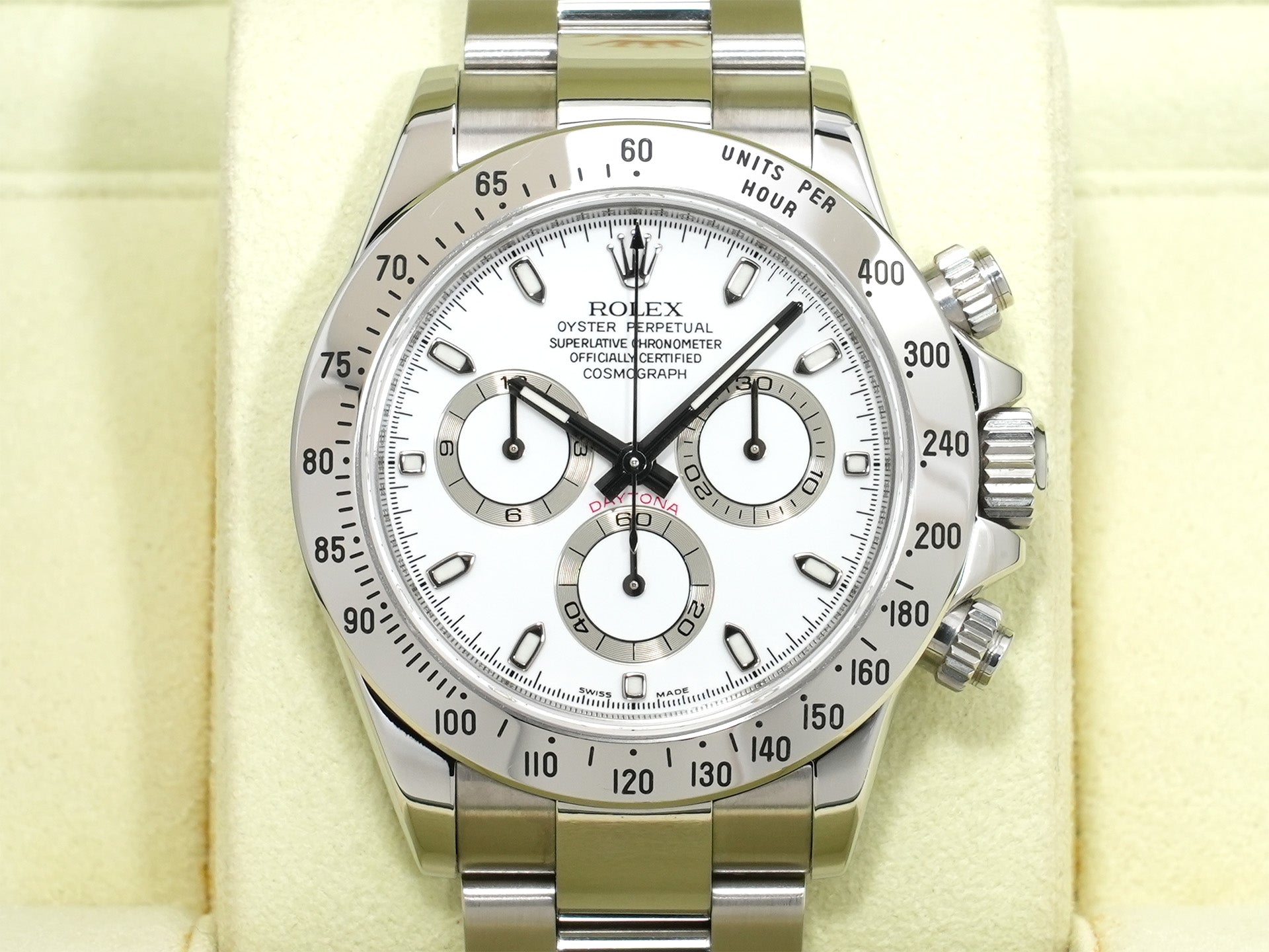 ロレックス デイトナ Ref.116520 ステンレススチール ホワイト文字盤 美中古 nxg3kbom