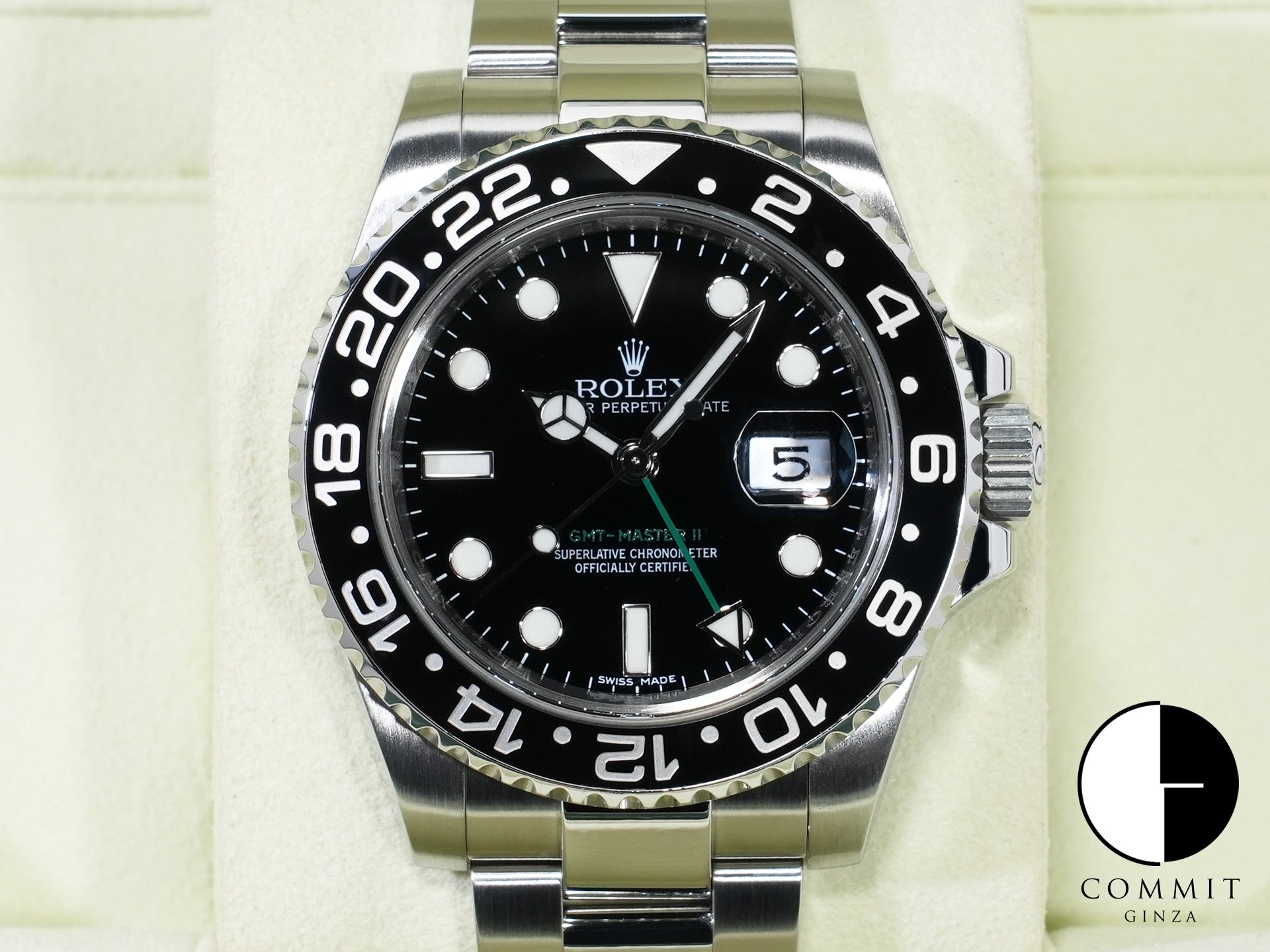 ロレックス GMTマスターII Ref.116710LN ステンレススチール ブラック文字盤 オイスターブレスレット 美中古 9snoghnd