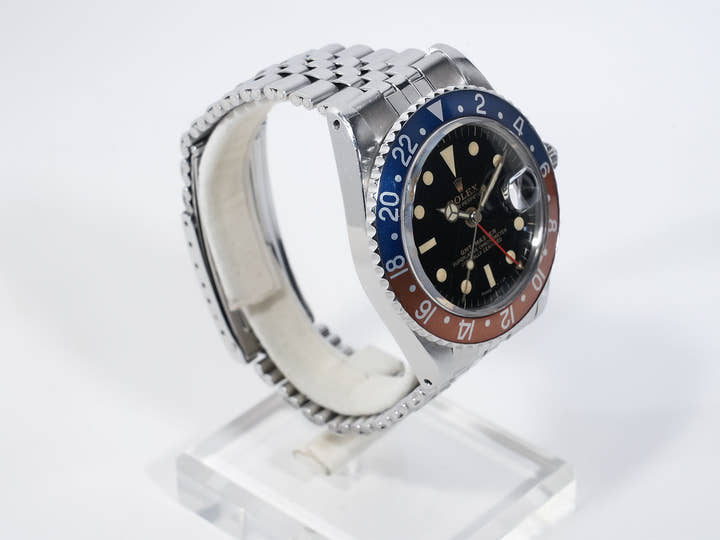 ROLEX GMT-Master Ref.1675 Stainless Steel Black Dial Oyster Bracelet Used 5ycczxkj
