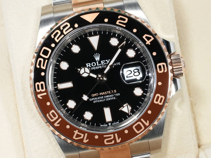 ROLEX GMT-Master II Ref.126711CHNR Stainless Steel/Everose Gold Black Dial Oyster Bracelet Unused 4be2gbpv