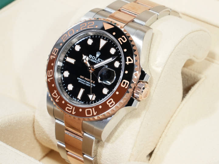 ROLEX GMT-Master II Ref.126711CHNR Stainless Steel/Everose Gold Black Dial Oyster Bracelet Unused 4be2gbpv