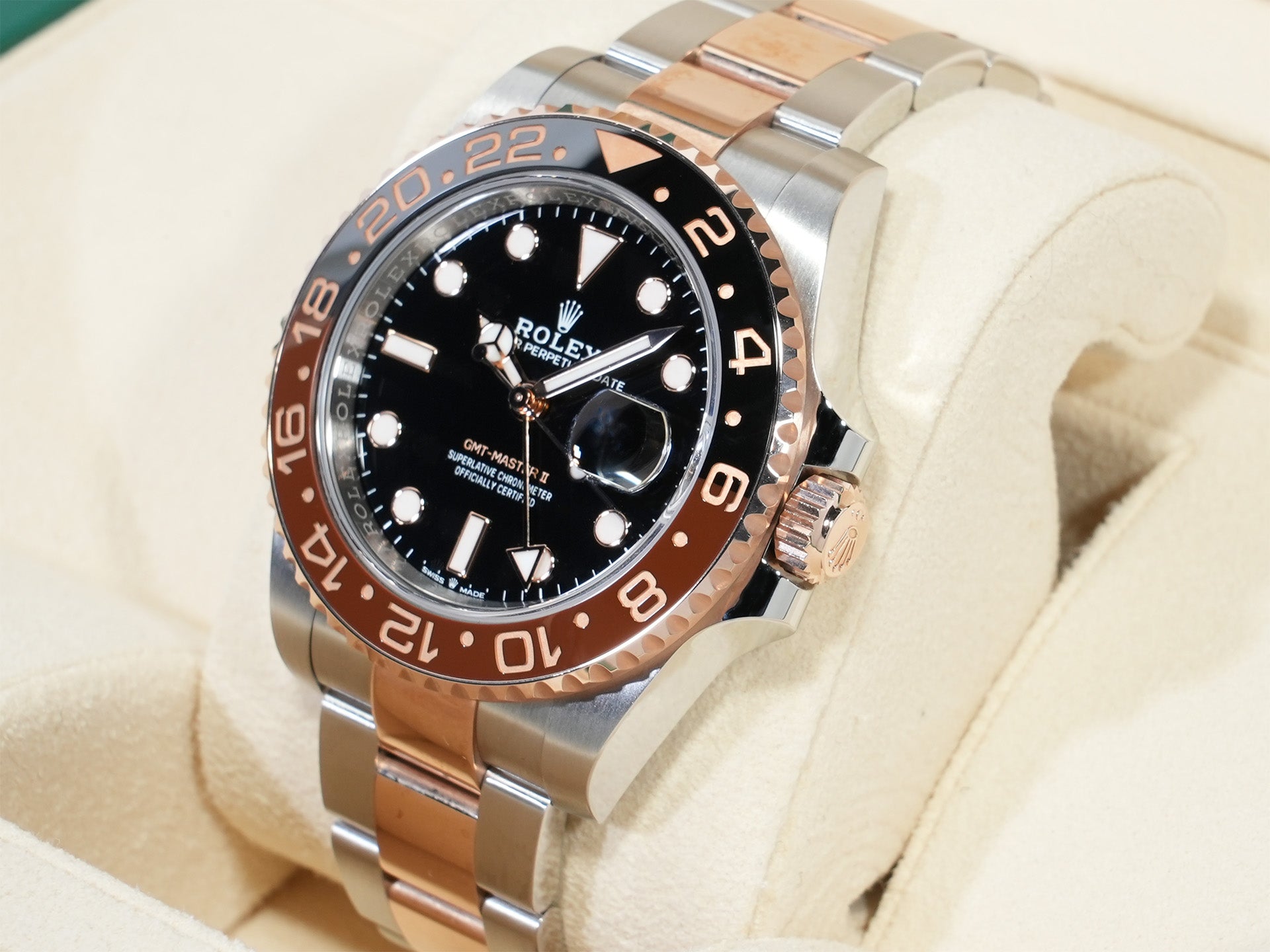 ROLEX GMT-Master II Ref.126711CHNR Stainless Steel/Everose Gold Black Dial Oyster Bracelet Unused 4be2gbpv